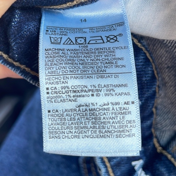 Old Navy Higher High-Rise Button-Fly Midi Jean Pencil Skirt Girls size 14 (25) - Picture 3 of 10